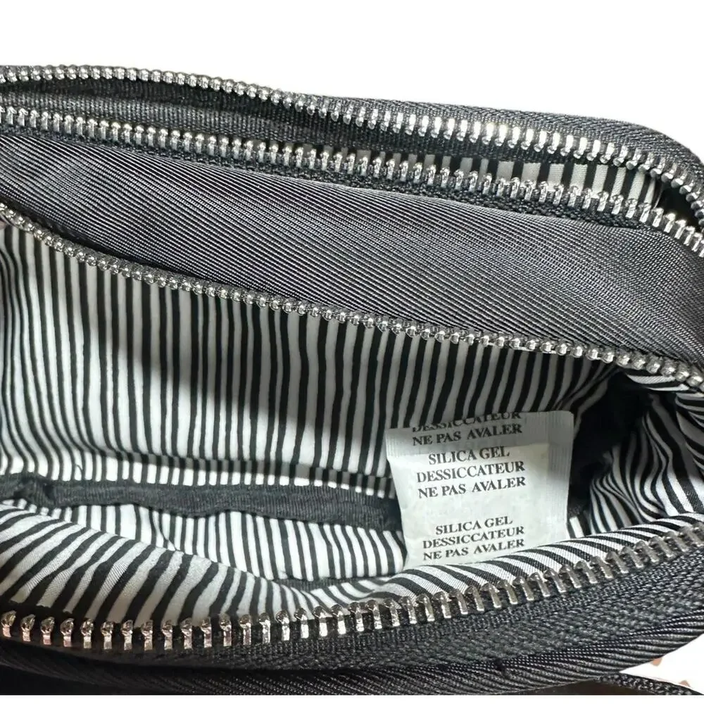 New Brighton Love Essential Black Nylon Embroidered Heart Crossbody Bag MSRP $88